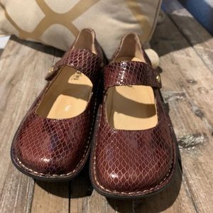 Algeria Paloma brown snakeskin Mary Jane size 37
